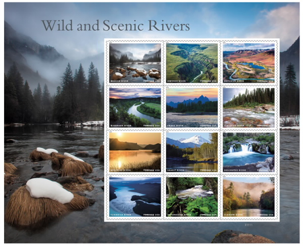 Wild and Scenic Rivers Postage Stamps USPS